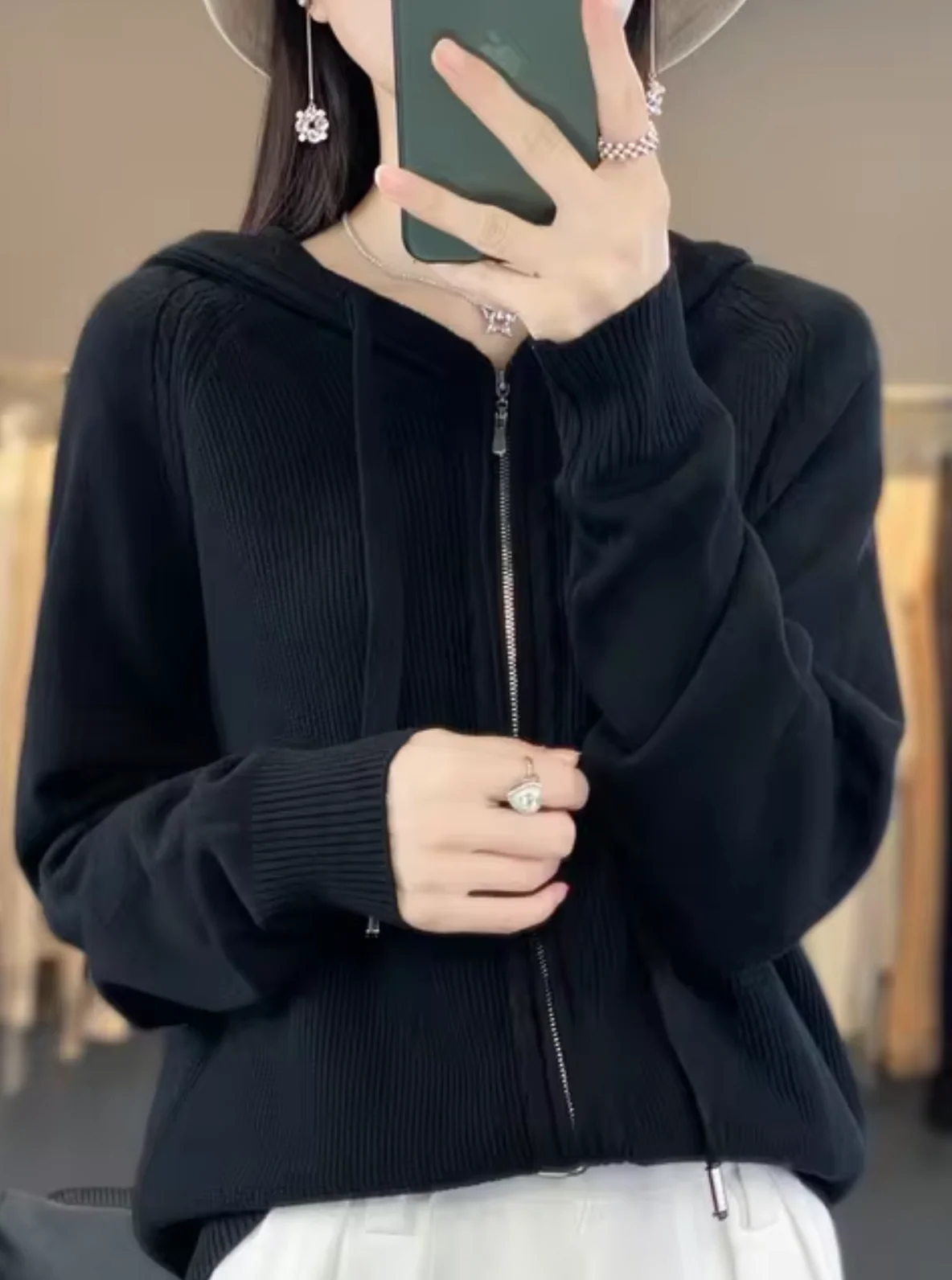 - Chaqueta de punto con capucha - Imagen 3