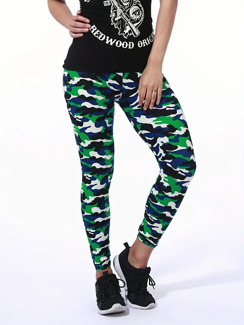 - leggings casual de camuflaje con cintura alta - Imagen 4