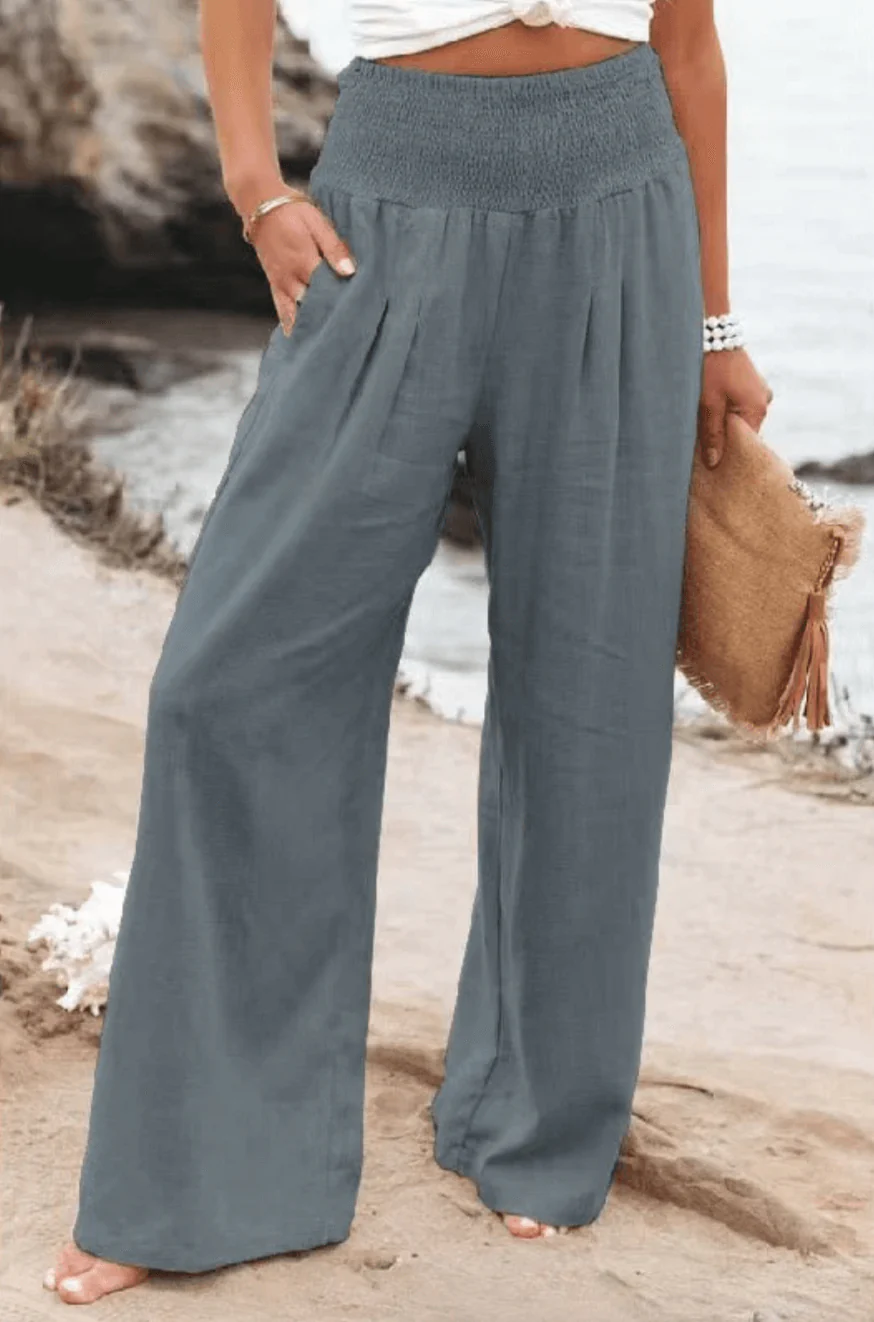 Clara - Elegantes y c贸modos pantalones palazzo para mujer - Imagen 7