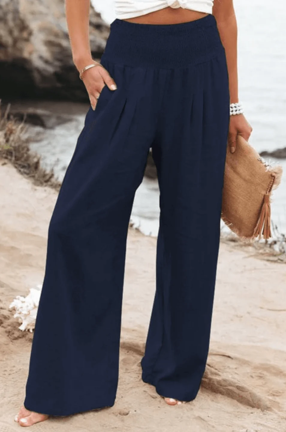 Clara - Elegantes y c贸modos pantalones palazzo para mujer - Imagen 8