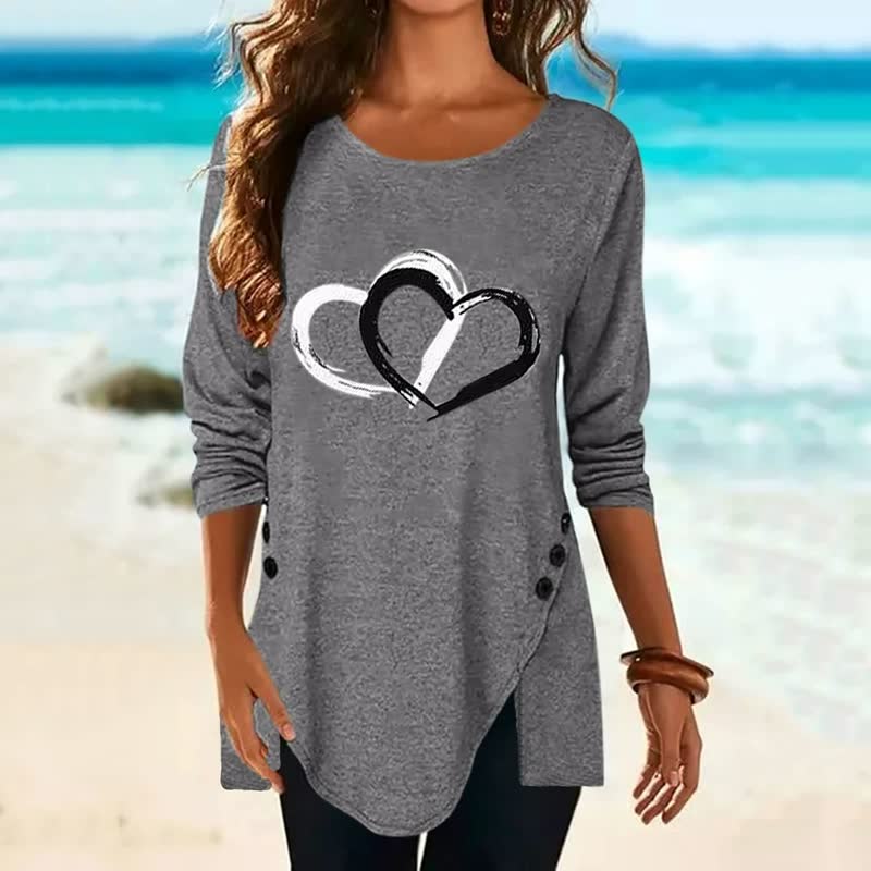 2Hearts™: Camisa cómoda y oversize para mujer - Imagen 4